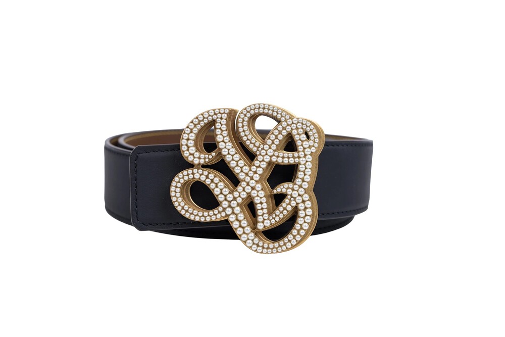 Louis Vuitton Black Dynasty Belt Smooth Calf Leather Gold Hardware Size 100/40